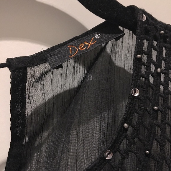 Dex Black Beaded Detail Blouson Dress - Picture 12 of 12